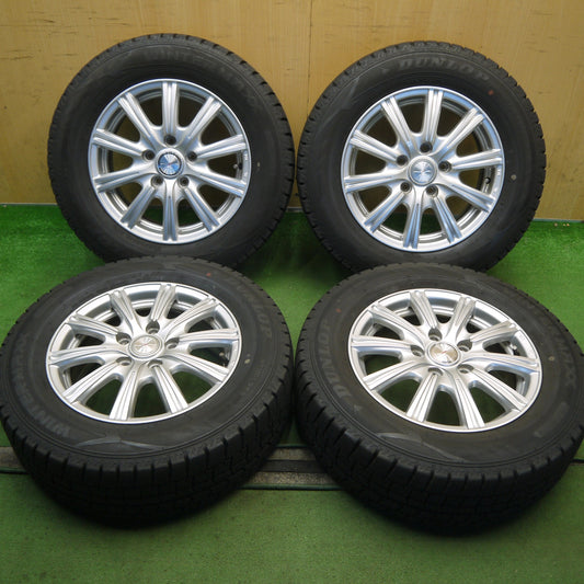 バリ溝！24年！キレイ！9.5分◎スタッドレス 205/65R15 ダンロップ ウインターマックス WM02 JOKER ジョーカー 15インチ PCD114.3/5H◎6090701Hス
