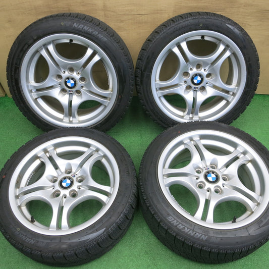 バリ溝！22年！9.5分★BMW 3シリーズ E46 Mスポーツ 純正 225/45R17 235/45R17 スタッドレス ナンカン アイス アクティバ AW-1 17インチ PCD120/5H★6021101NKス