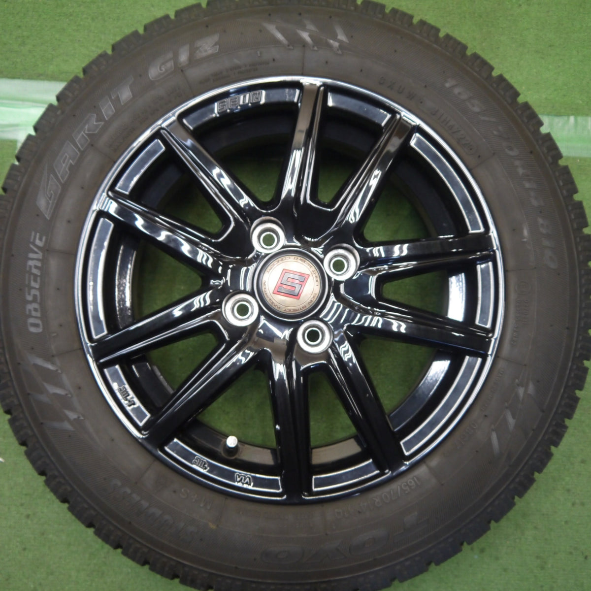 バリ溝！22年！8.5分◎スタッドレス 165/70R14 トーヨー ガリット GIZ GIZ2 SEIN ザイン 14インチ PCD100/4H◎6091601Hス