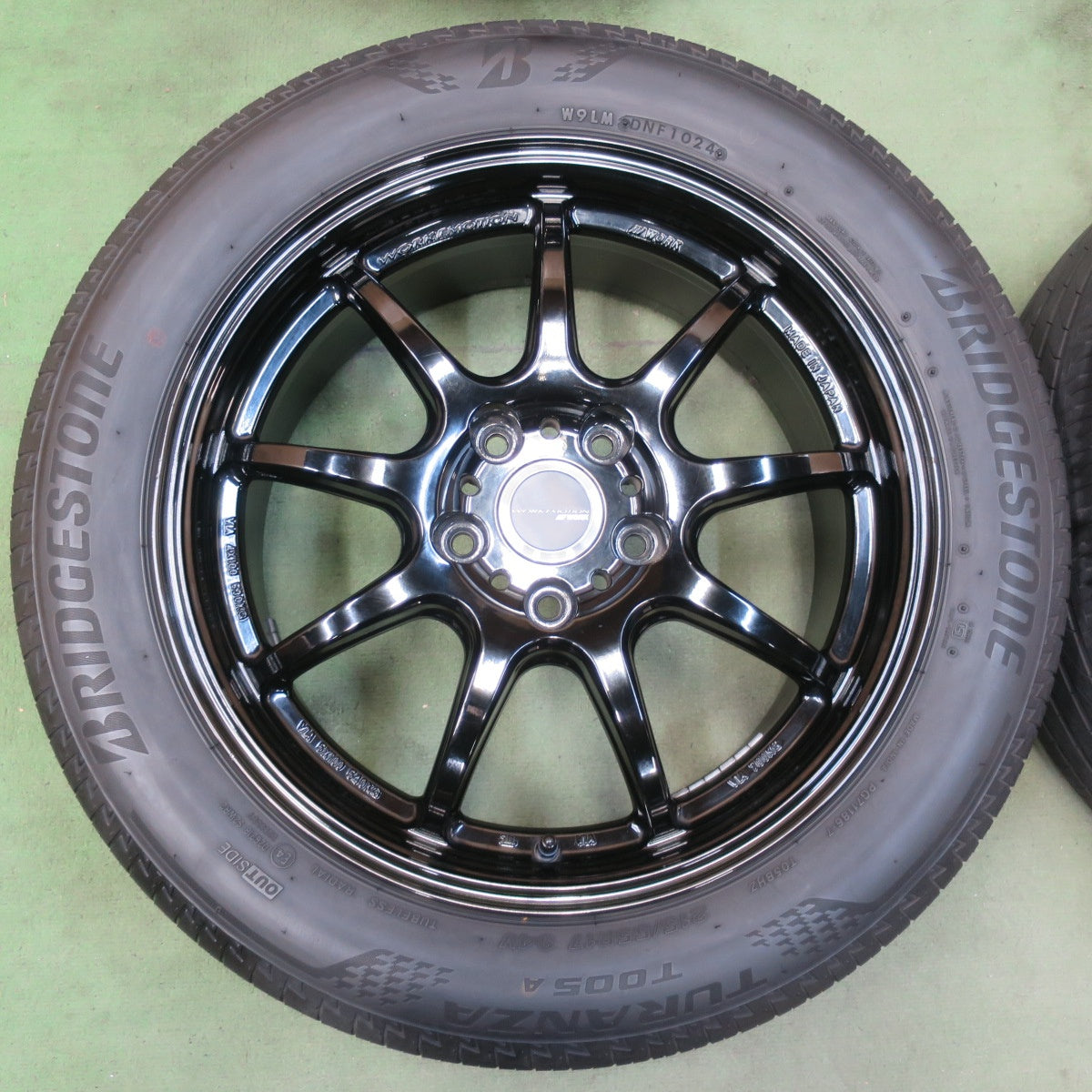 バリ溝！24年！キレイ！9分◎WORK EMOTION D9R 215/55R17 ブリヂストン トランザ T005A ワーク エモーション 17インチ PCD114.3/5H◎6071807イノ