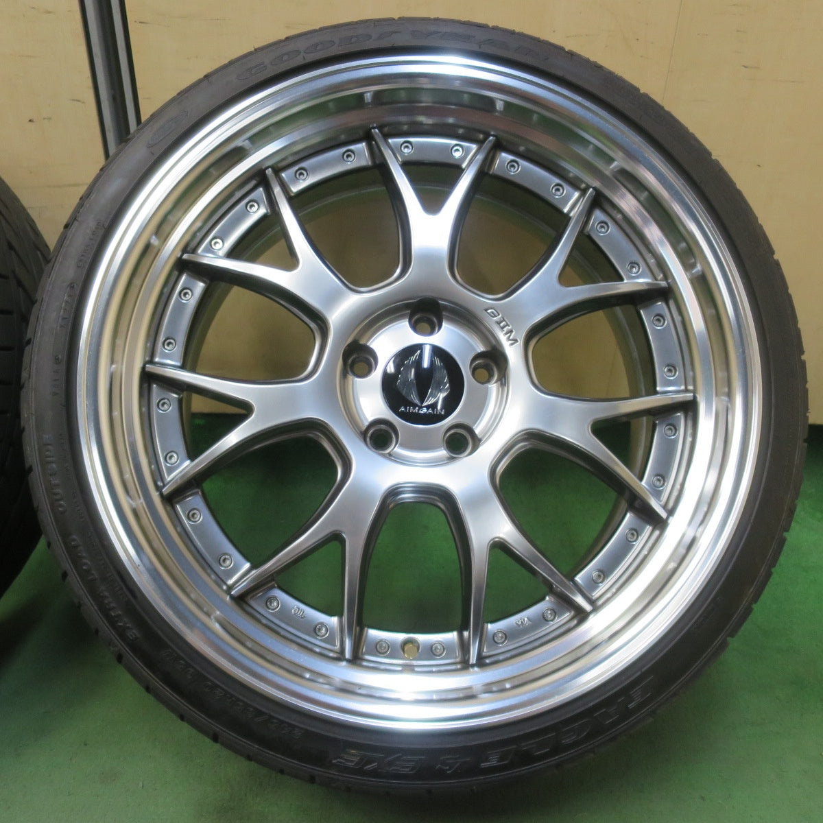 バリ溝！キレイ！9.5分★AIMGAIN G2M-SR 245/35R20 グッドイヤー イーグル LS EXE エイムゲイン 20インチ PCD114.3/5H★6042102イノ