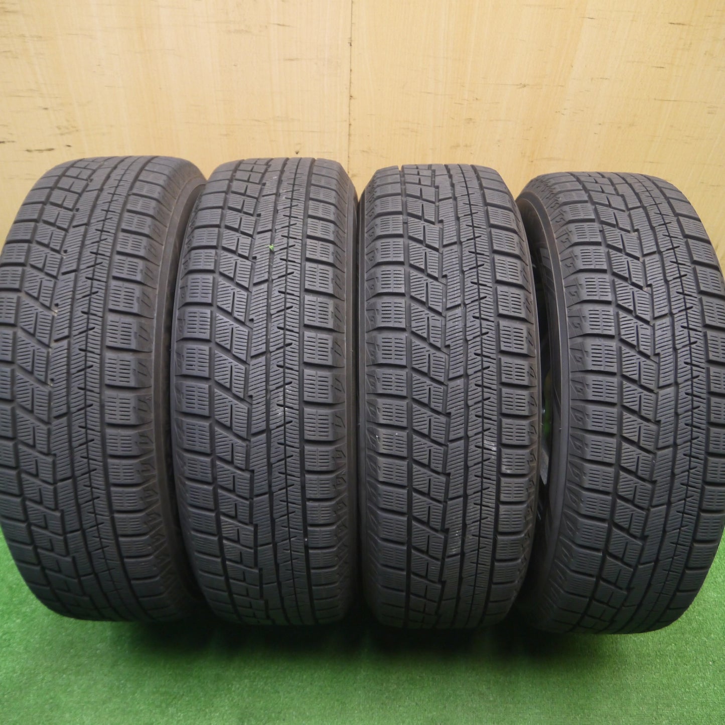 [送料無料] バリ溝！21年！キレイ！9.5分★スタッドレス 195/65R15 ヨコハマ アイスガード iG60 Zmeist VS-1 15インチ PCD114.3/5H★4102501Hス