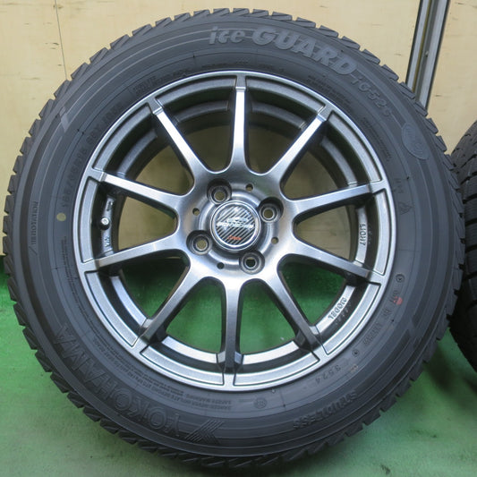 バリ溝！24年！キレイ！9.5分以上◎スタッドレス 185/65R15 ヨコハマ アイスガード iG52C SCHNEIDER シュナイダー 15インチ PCD100/4H◎6072605イス