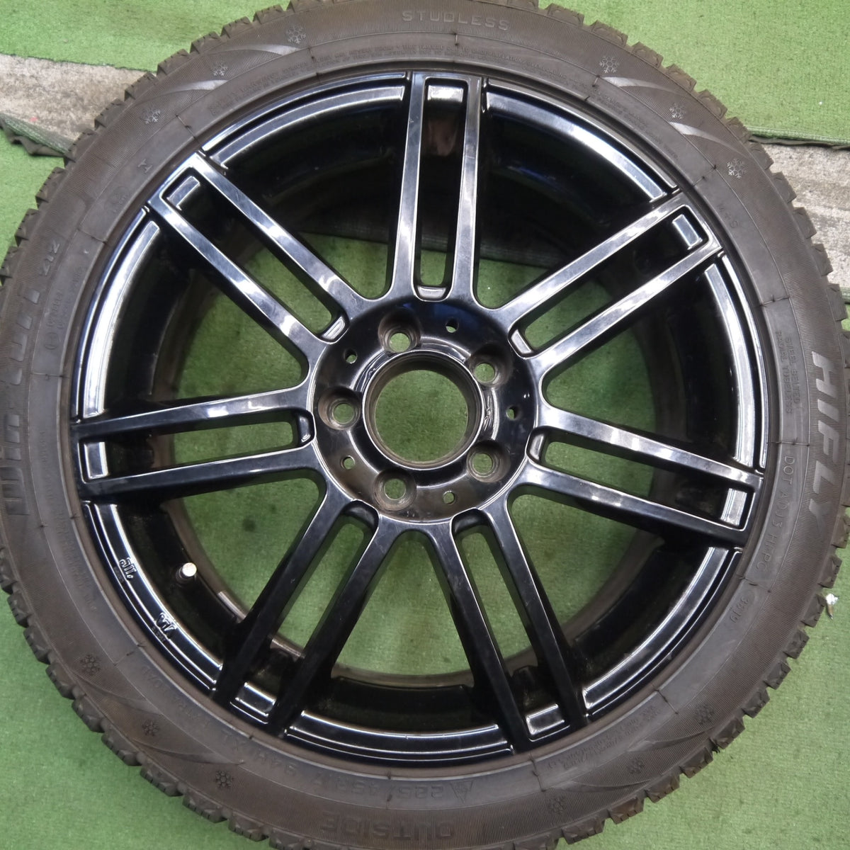 バリ溝！9.5分◎ベンツ 等 225/45R17 スタッドレス ハイフライ Win-turi 212 社外 アルミ 17インチ PCD112/5H◎6090902Hス