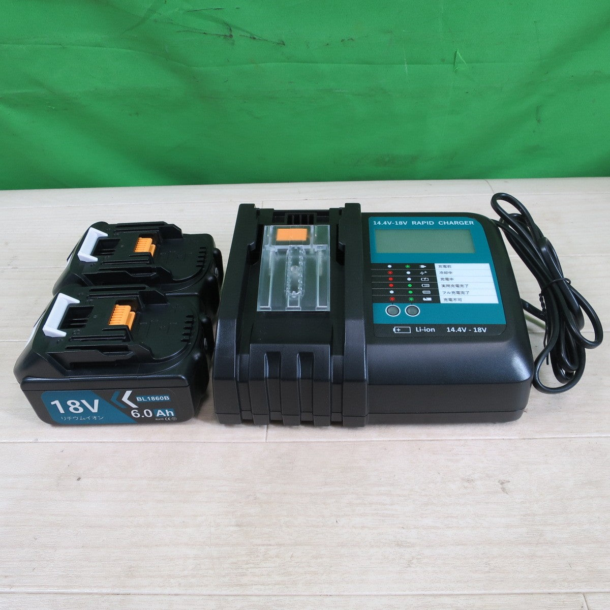 未使用・バッテリー2個☆グリッター 互換 バッテリー BL1860B 充電器 CH006MRC 18V 6.0Ah 電動 工具☆ [送料無料]