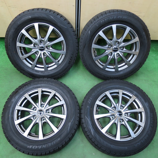[送料無料] バリ溝！22年！キレイ！9.5分★スタッドレス 195/65R15 ダンロップ ウインターマックス WM02 Exceeder エクシーダー 15インチ PCD114.3/5H★4112913イス