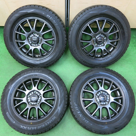 バリ溝 キレイ 9分★スタッドレス 195/65R15 ダンロップ ウインターマックス WM02 Mistiere PCD114.3/5H★4051107イス