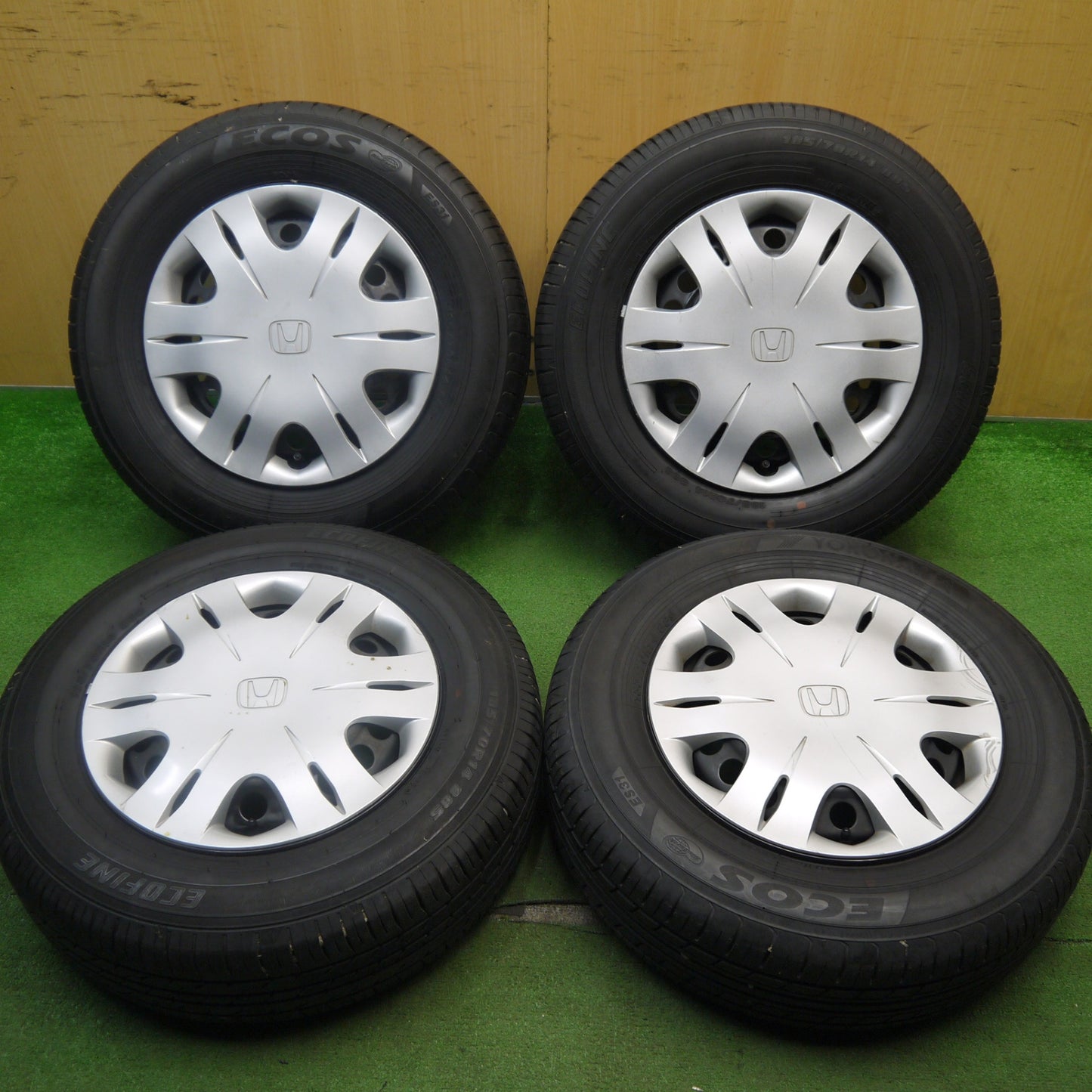 4本価格★ホンダ フリード 純正 スチール 185/70R14 エコファイン ヨコハマ エコス ES31 14インチ PCD100/4H★5051402Hノ
