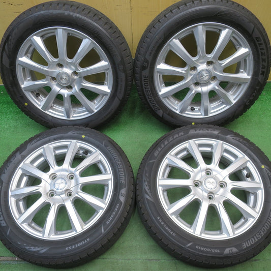 バリ溝！25年！キレイ！9.5分★スタッドレス 165/60R15 ブリヂストン ブリザック VRX3 JOKER ジョーカー 14インチ ソリオ ハスラー 等 PCD100/4H★6051204NJス