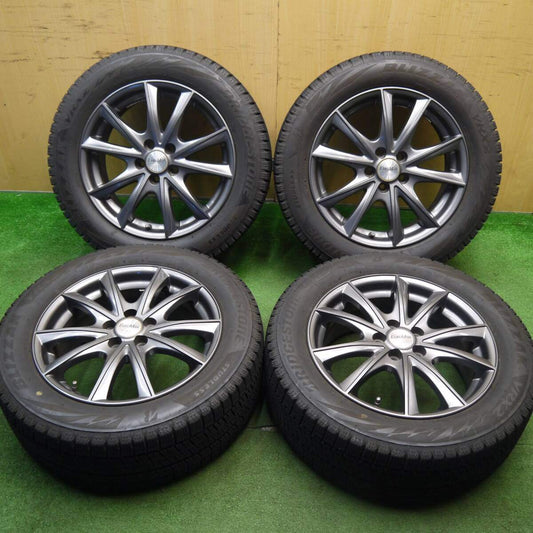 バリ溝！22年！キレイ！9.5分★86 BRZ等 205/55R16 スタッドレス ブリヂストン ブリザック VRX2 EuroMax ユーロマックス 16インチ PCD100/5H★5040804Hス