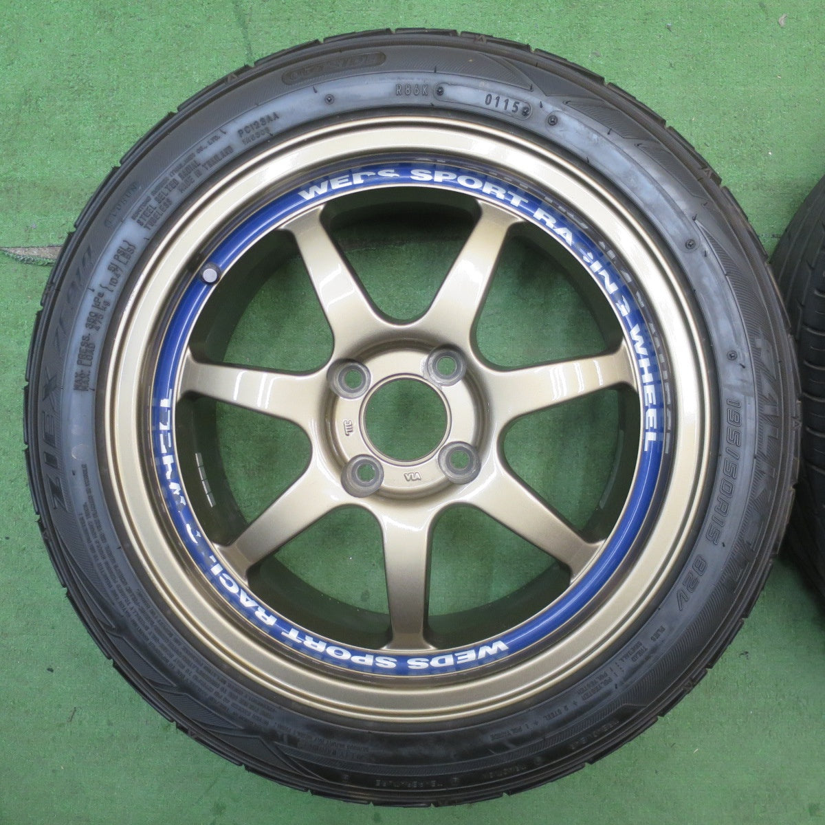 バリ溝！8.5分★WedsSport SA-90 195/50R15 ファルケン ZIEX ZE914 ウェッズスポーツ 15インチ PCD100/4H★6050402NJノ
