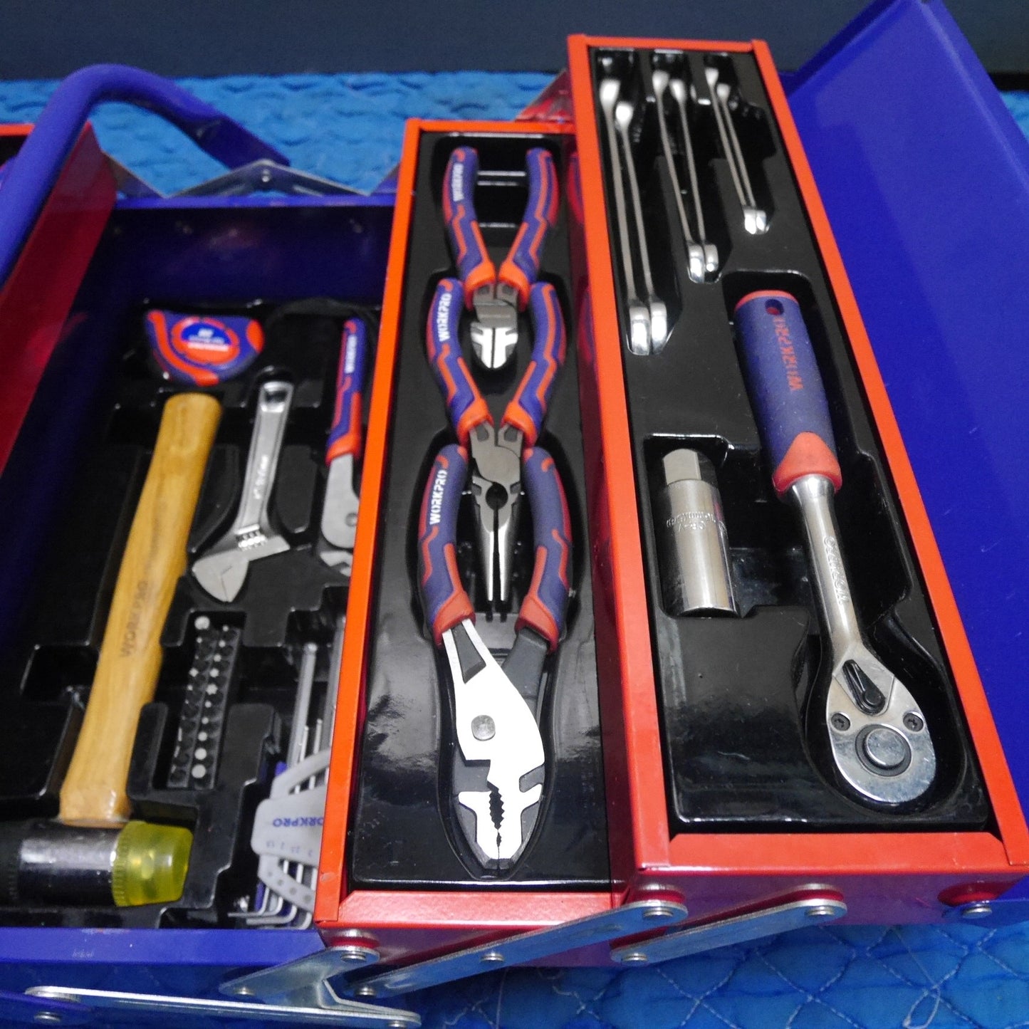 [送料無料] セット☆WORKPRO ハンド ツール セット 工具 道具 ドライバー モンキーレンチ ペンチ ソケット レンチ 等 ワークプロ☆