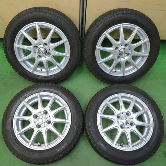バリ溝！9分★スタッドレス 155/65R14 グッドイヤー アイスナビ6 KRAITⅡ クレイト2 14インチ PCD100/4H★5032913イス
