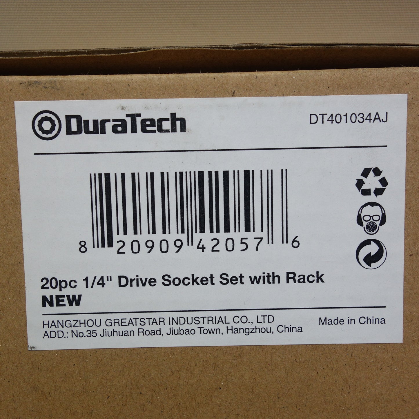 [送料無料] 未使用☆DuraTech 6.35mm ソケット レンチ ラチェット レンチ 六角ソケット ラチェット ハンドル 20点組 DT401034A ホルダー付き☆