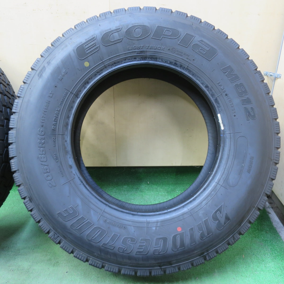 新車外し！25年！6本★トラック タイヤ 205/85R16 117/115N ブリヂストン エコピア M812 ミックス オールシーズン 16インチ★6071405イスタ