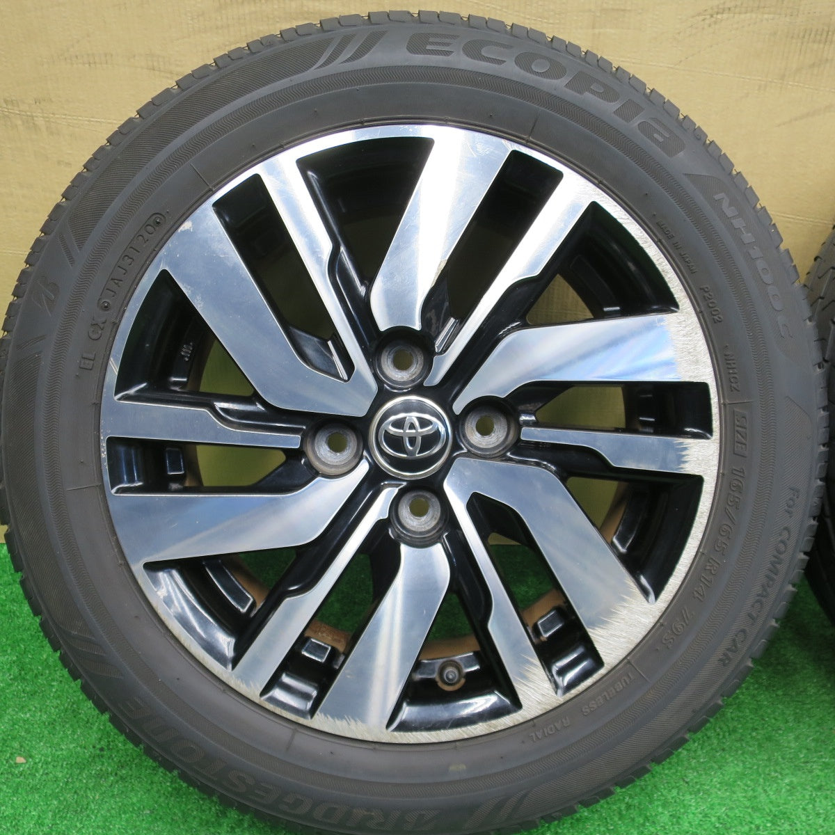 バリ溝！9分★トヨタ タンク ルーミー 純正 165/65R14 ブリヂストン エコピア NH100C 14インチ PCD100/4H★5120602NKノ