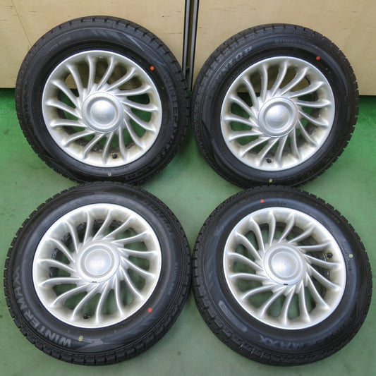 ほぼ未使用！24年★トヨタ bB 純正 185/65R15 スタッドレス ダンロップ ウインターマックス WM02 15インチ PCD100/4H★6042904イス