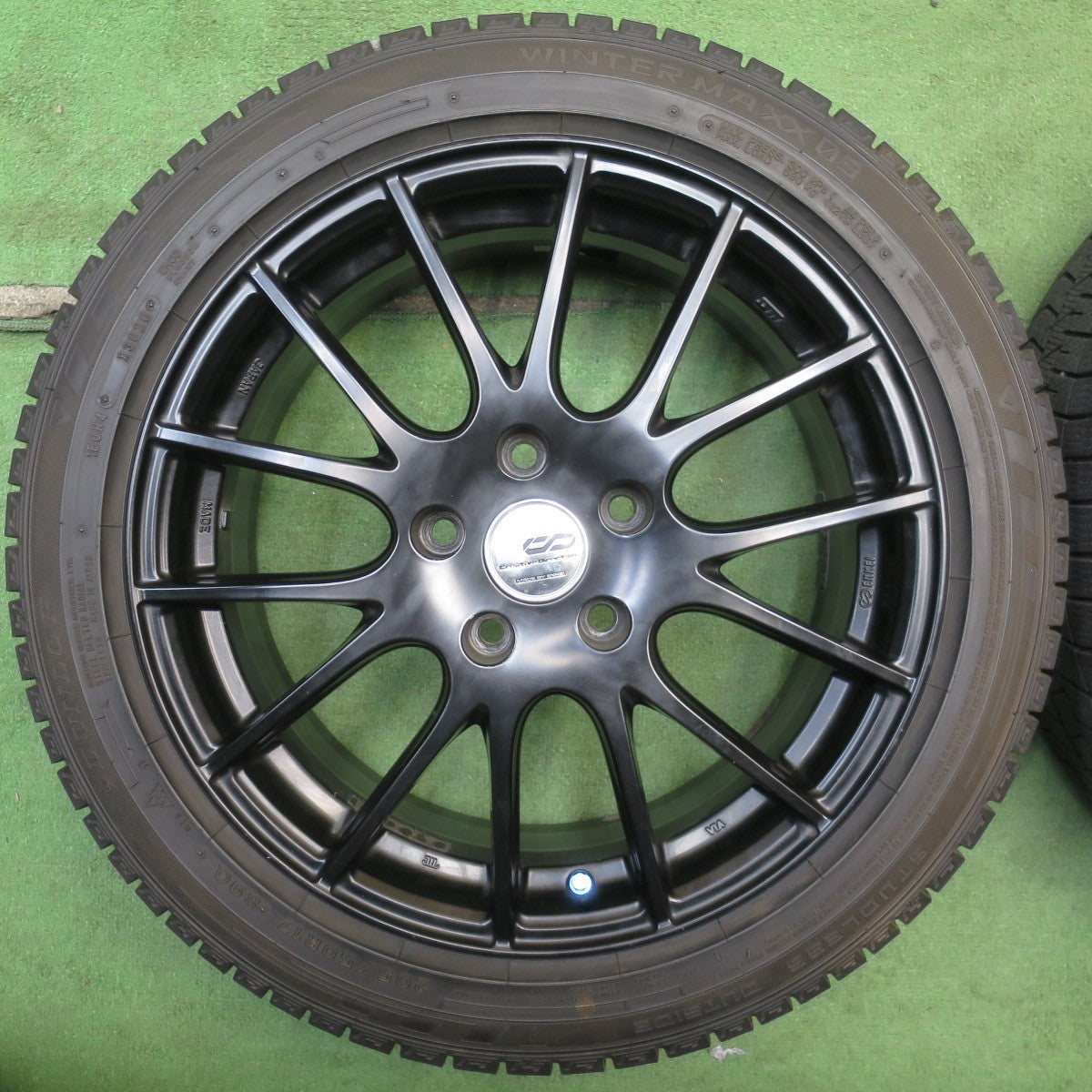バリ溝！9分◎スタッドレス 205/50R17 ダンロップ ウインターマックス 03 Creative Direction ENKEI エンケイ 17インチ PCD114.3/5H◎6060903NJス