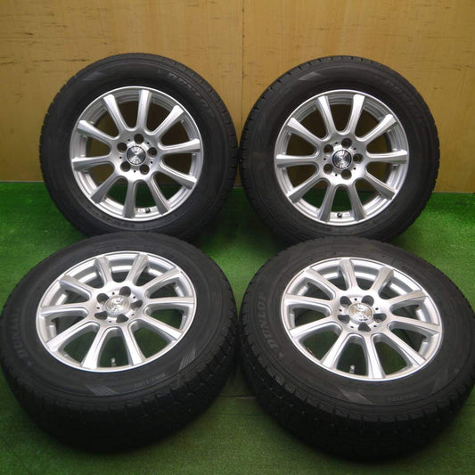 バリ溝！9分★プリウス 等 195/65R15 スタッドレス ダンロップ DSX-2 JOKER ジョーカー 15インチ PCD100/5H★5020513Hス