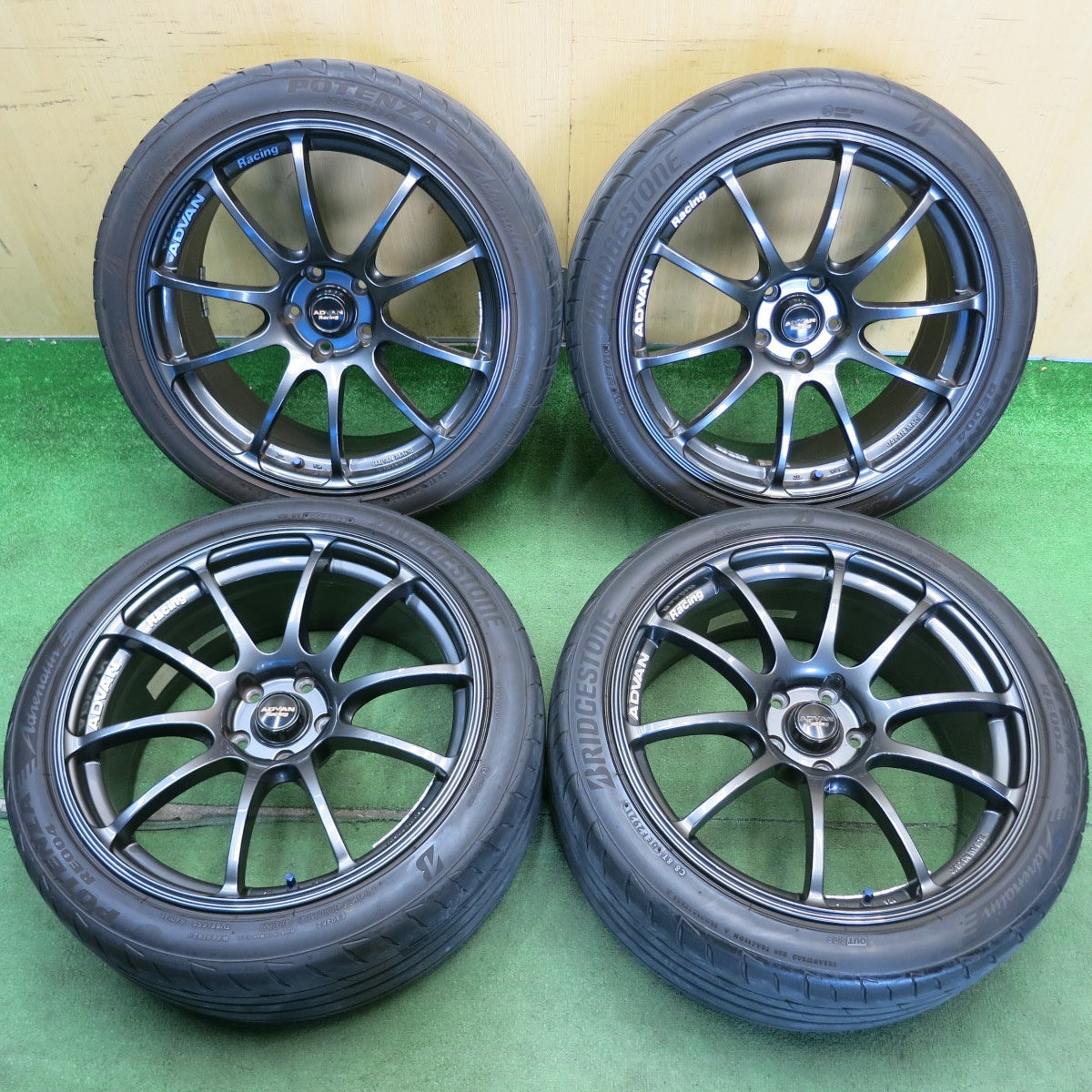 4本価格◎245/40R19 ブリヂストン ポテンザ RE004 Adrenalin ADVAN Racing RZ アドバン レーシング 19インチ PCD114.3/5H◎6061407HAノ
