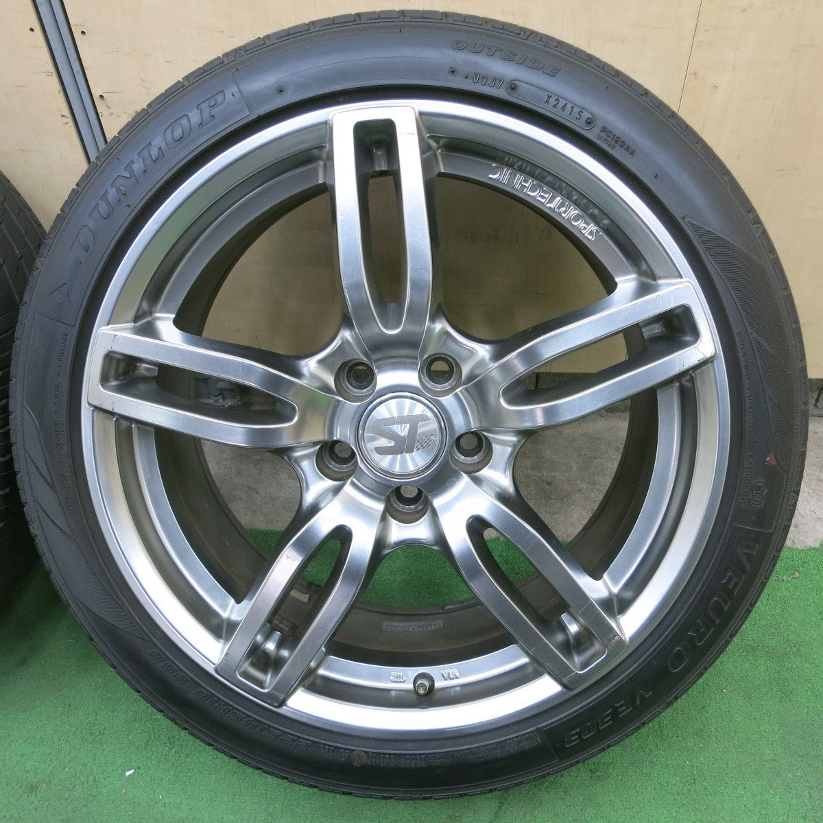 4本価格★アウディ 等 SPORTECHNIC 225/45R18 ダンロップ VEURO VE303 スポーツテクニック 18インチ PCD112/5H★5042909ナノ