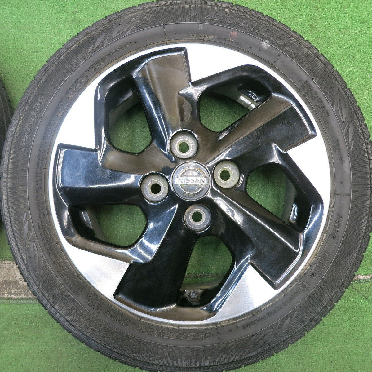 キレイ！21年★日産 ルークス 純正 155/65R14 ダンロップ エナセーブ EC300+ 14インチ PCD100/4H★5062807HAノ