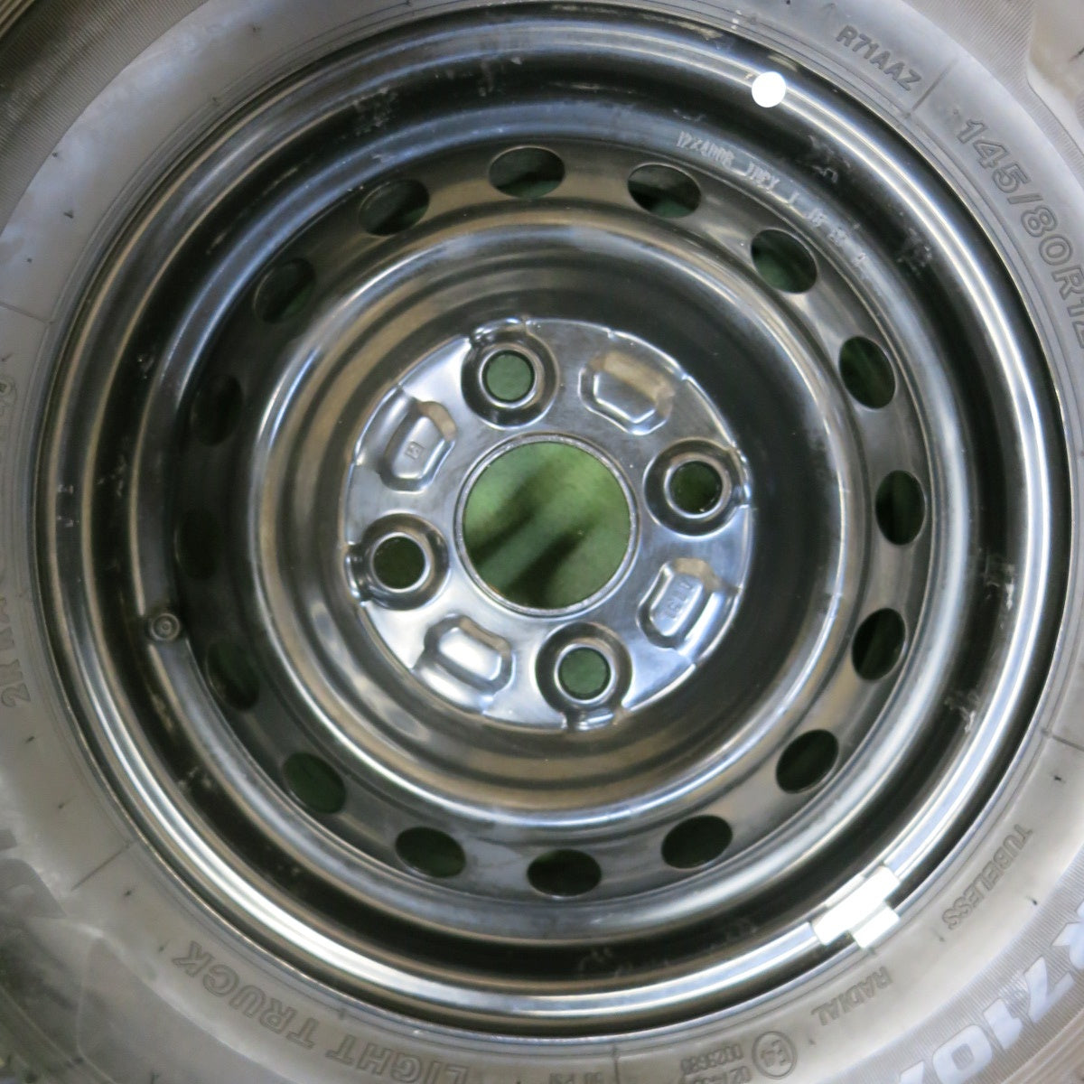 新車外し！24年★ダイハツ アトレー 純正 スチール 145/80R12 80/78N ブリヂストン エコピア R710A 12インチ PCD100/4H★5082304SKノ