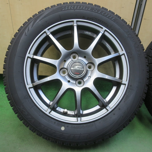 キレイ◎スタッドレス 155/65R14 ブリヂストン ブリザック VRX SCHNEIDER ATECH シュナイダー 14インチ PCD100/4H◎6093005イス