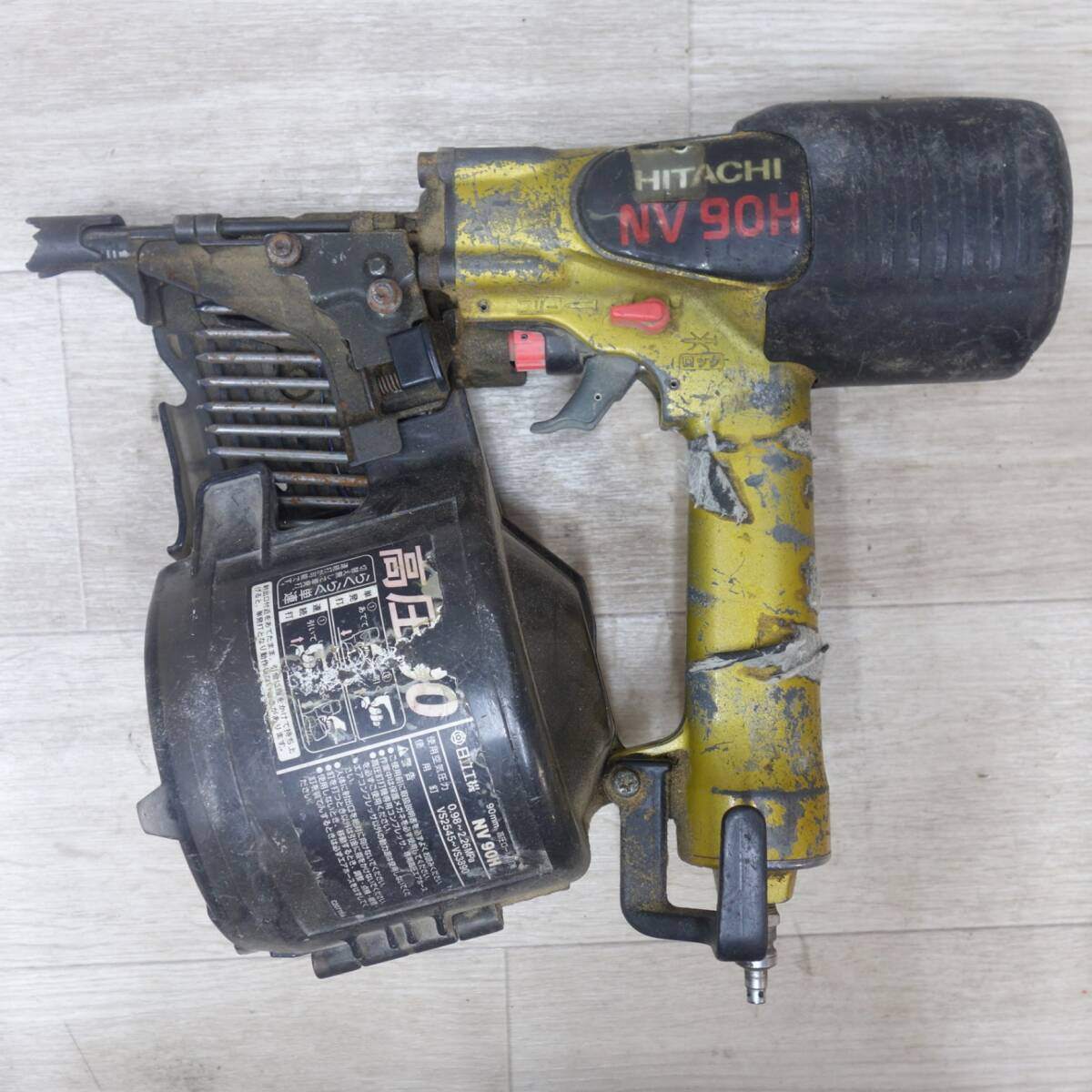 ◆日立工機 90mm 高圧 ロール 釘打機 NV90H 釘打ち機 HITACHI エアー ツール 工具 ジャンク◆