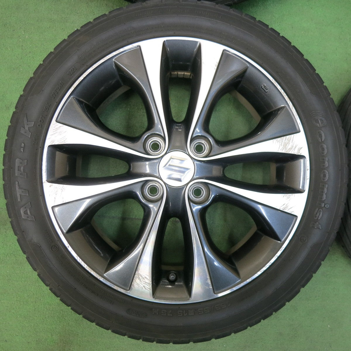 [送料無料] 4本価格！21年★スズキ ワゴンR スティングレー 純正 165/55R15 エコノミスト ATR-K 15インチ PCD100/4H★5032112SYノ