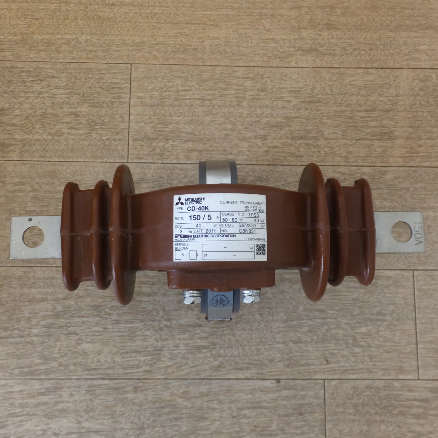 [送料無料] 未使用★三菱電機 MITSUBISHI 計器用変成器 変流器 電力管理用計器 CD-40K　RATIO 150/5A　2個入★