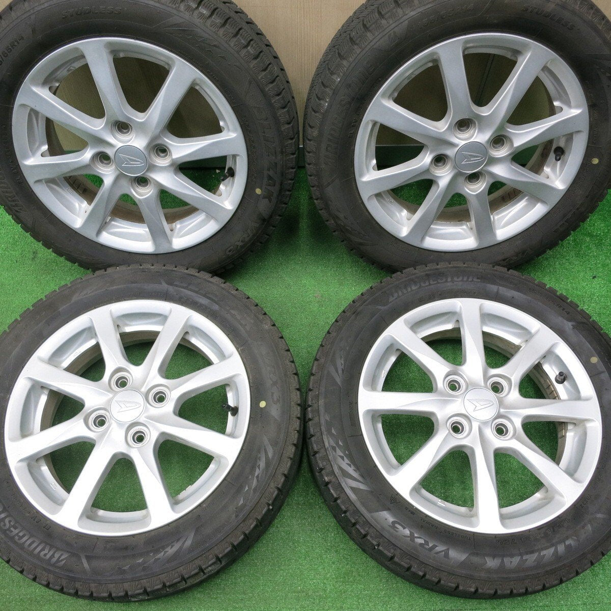 キレイ 21年★ダイハツ タント ムーヴ 等 純正 155/65R14 スタッドレス ブリヂストン ブリザック VRX3 PCD100/4H★4121301NJス
