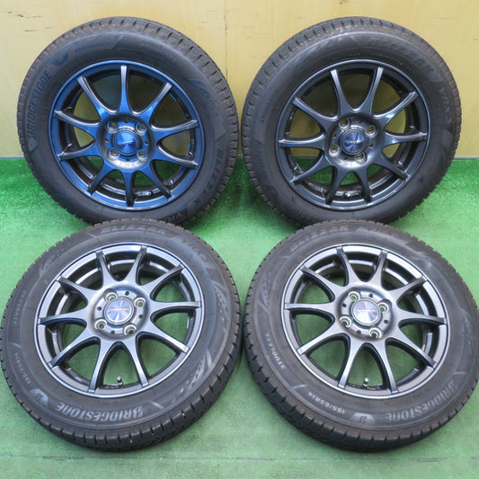 バリ溝！23年！キレイ！9分★スタッドレス 155/65R14 ブリヂストン ブリザック VRX3 VELVA CHARGE ヴェルヴァ 14インチ PCD100/4H★6032906NJス