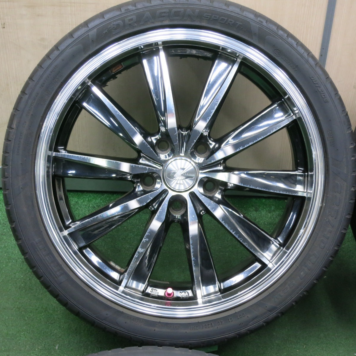 *送料無料* 4本価格★LEONIS CX weds 225/40R18 ピレリ ドラゴン スポーツ TM レオニス 18インチ PCD114.3/5H★4041708TNノ