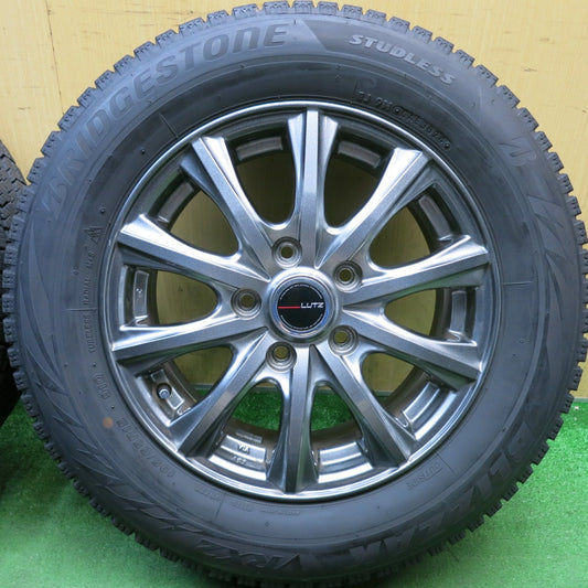 バリ溝！24年！キレイ！9分◎スタッドレス 195/65R15 ブリヂストン ブリザック VRX2 LUTZ 社外 アルミ 15インチ PCD114.3/5H◎6092705HAス