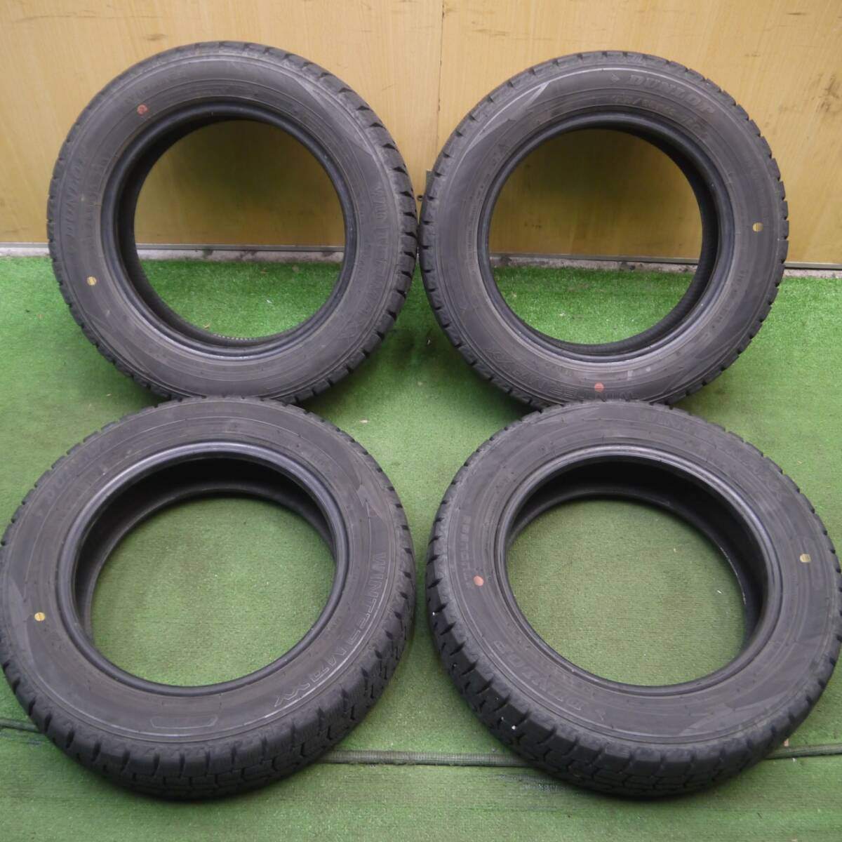 バリ溝！9分★スタッドレス 155/65R13 ダンロップ ウインターマックス WM02 13インチ ムーヴ ワゴンR ラパン 等★4071009Hスタ
