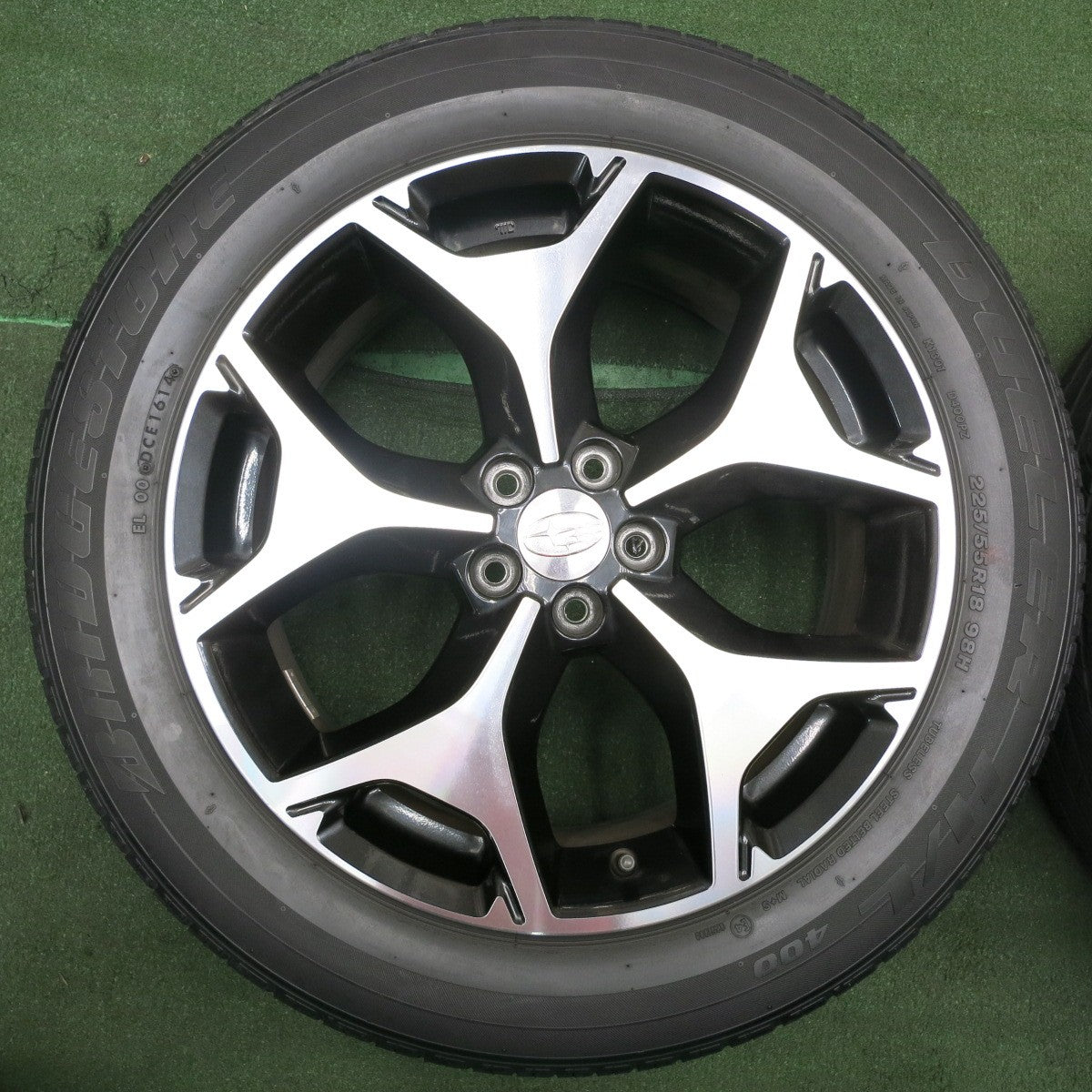 *送料無料* キレイ★スバル フォレスター 純正 225/55R18 ブリヂストン デューラー H/L 400 18インチ PCD100/5H★4042101NJノ