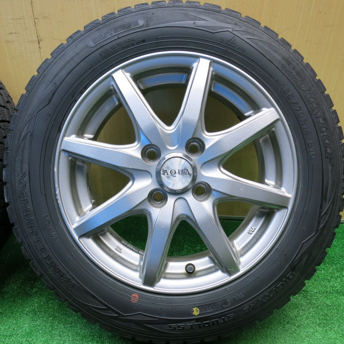 4本価格★スタッドレス 165/70R14 ダンロップ ウインターマックス WM01 AQUA アクア 14インチ PCD100/4H★5103004HAス