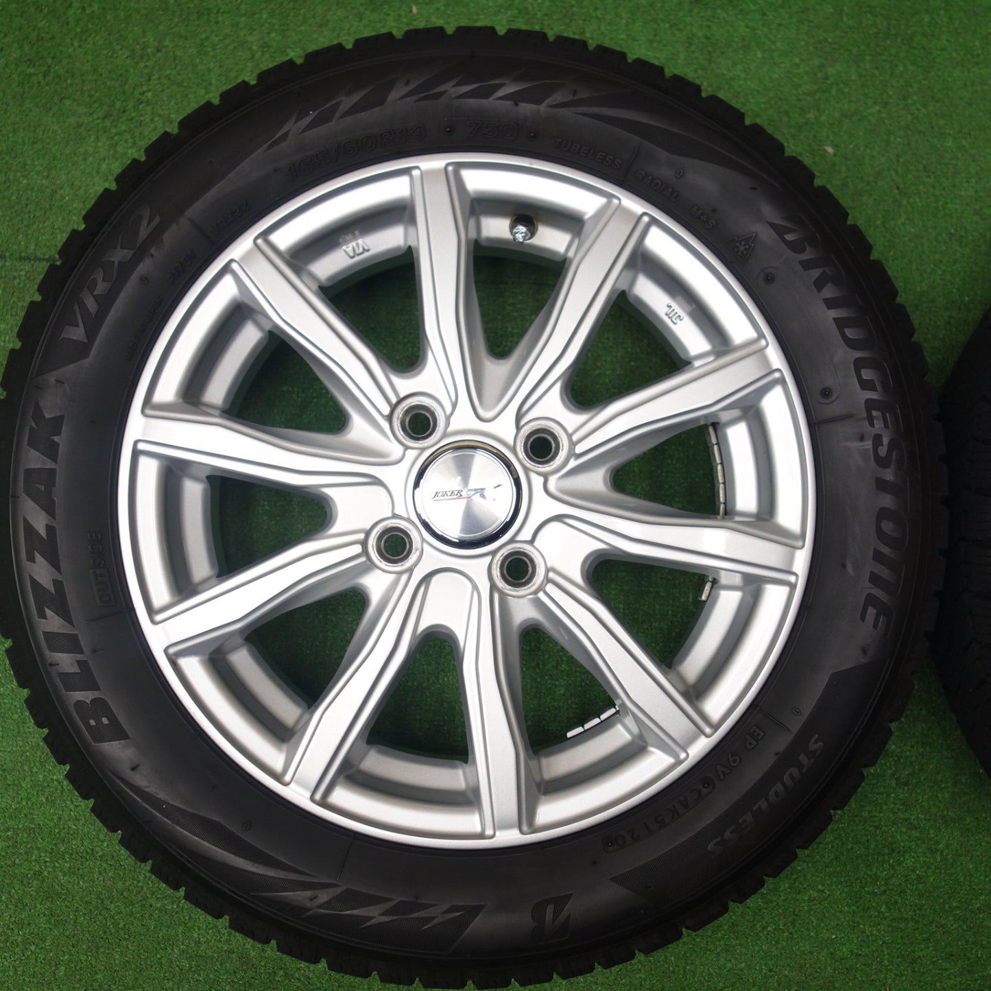 キレイ★スタッドレス 165/60R14 ブリヂストン ブリザック VRX2 JOKER ジョーカー 14インチ 軽サイズ エブリイ クリッパー 等 PCD100/4H★6031203KTス