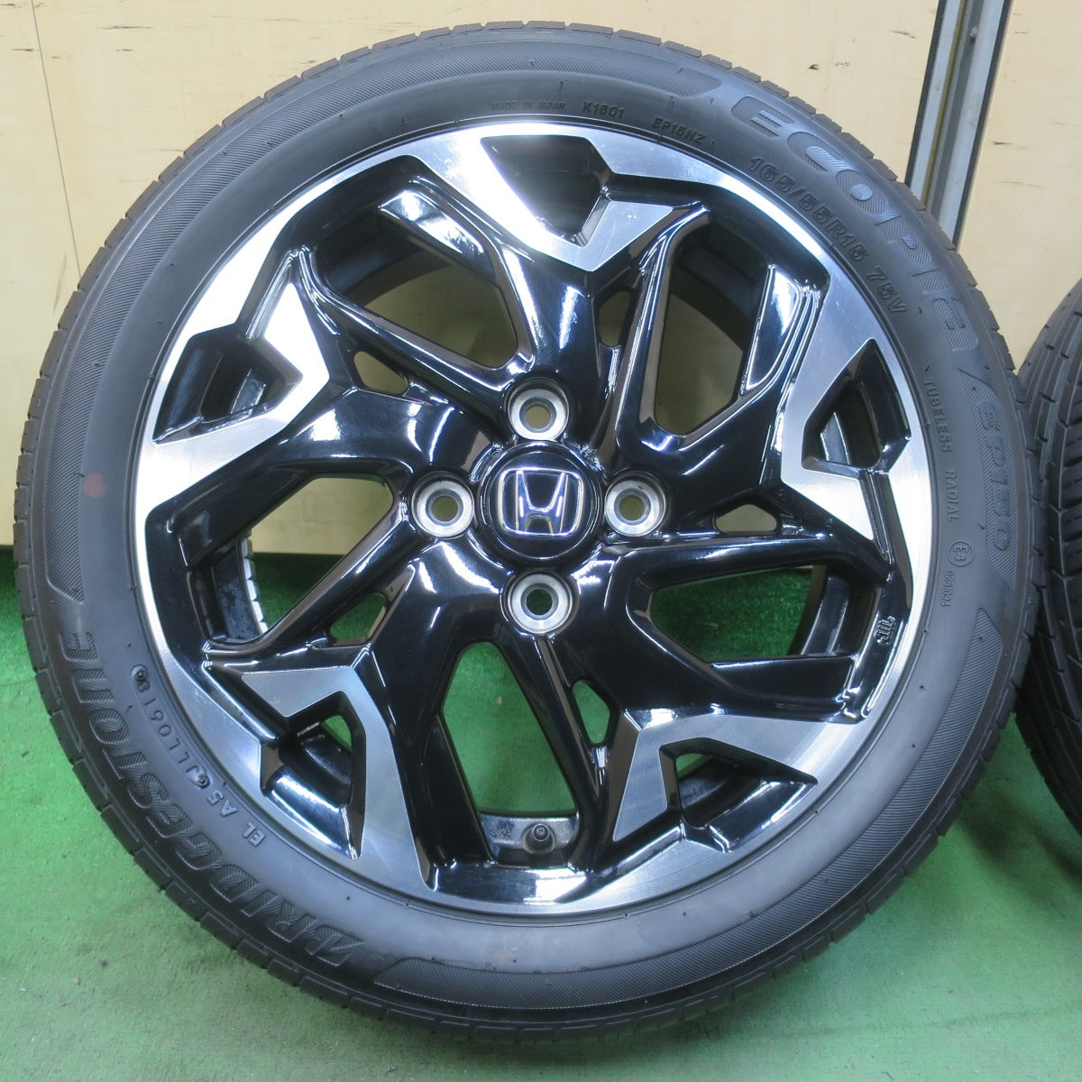 4本価格★ホンダ N-BOX カスタム 純正 165/55R15 ブリヂストン エコピア EP150 15インチ PCD100/4H★6031112イノ