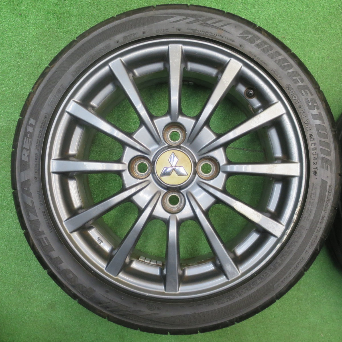 バリ溝！21年！8.5分★三菱 コルト ラリーアート バージョンR 純正 205/45R16 ブリヂストン ポテンザ RE-11 16インチ PCD114.3/4H★5112704NJノ