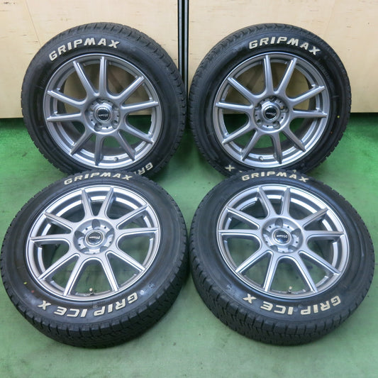 バリ溝！22年！キレイ！9分★スタッドレス 215/55R17 グリップマックス グリップ アイス X ホワイトレター SIBILLA NEXT PX シビラ 17インチ PCD114.3/5H★5112706SKス