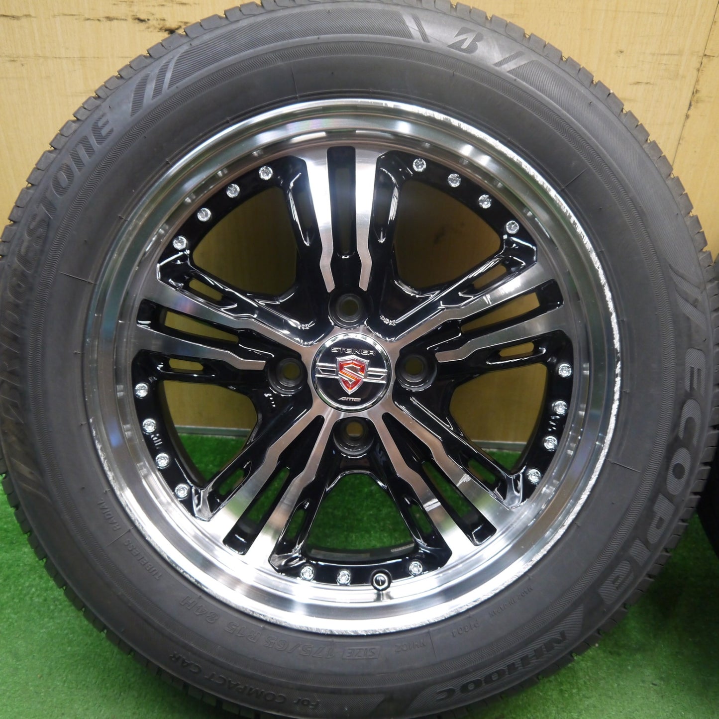 バリ溝！9分★STEINER LST AME 175/65R15 ブリヂストン エコピア NH100C 15インチ シュナイダー PCD100/4H★5072205Hノ