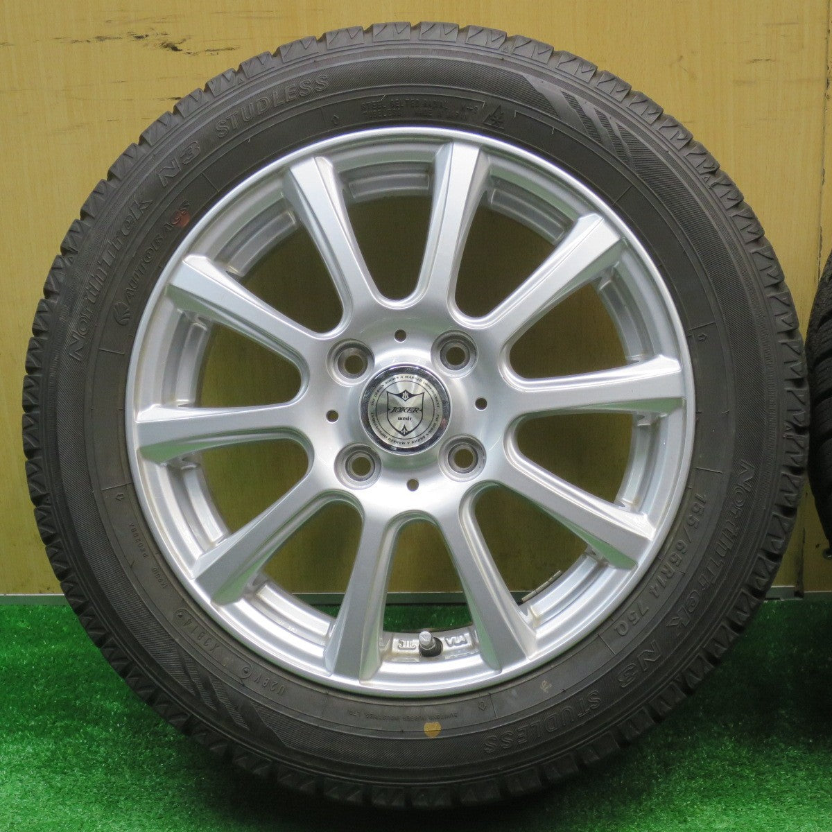 バリ溝！キレイ！9.5分★スタッドレス 155/65R14 オートバックス ノーストレック N3 JOKER ジョーカー 14インチ PCD100/4H★5112105NJス