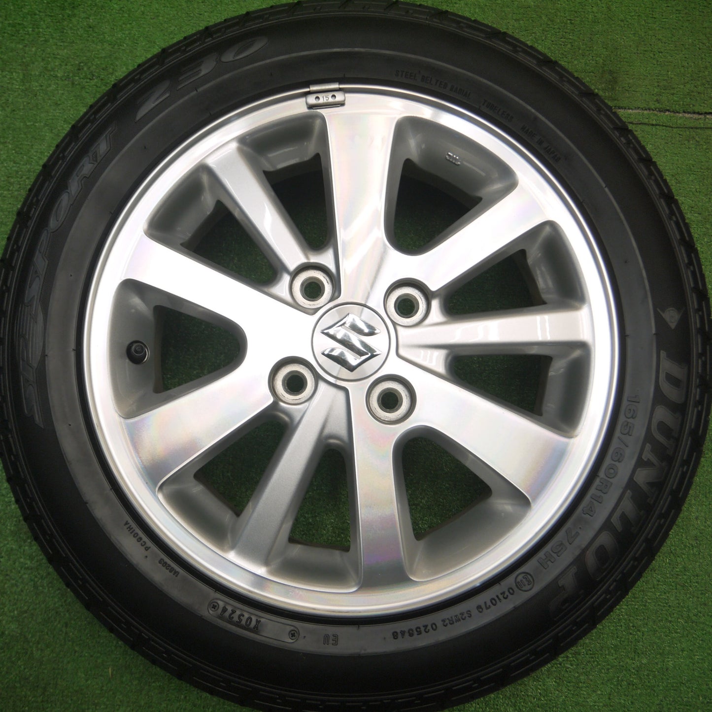 [送料無料] キレイ！24年★スズキ DA17W エブリイ ワゴン 純正 165/60R14 ダンロップ SPスポーツ 230 14インチ PCD100/4H★4121005Hノ