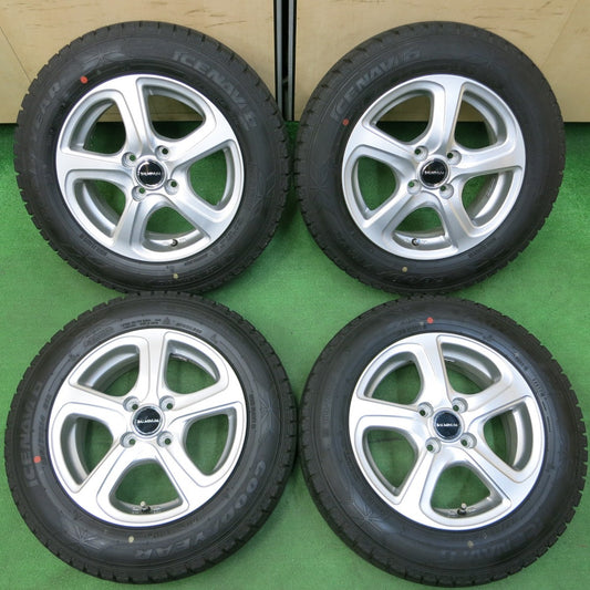 *送料無料* 超バリ溝！キレイ！ほぼ10分★スタッドレス 165/70R14 グッドイヤー アイスナビ6 BALMINUM バルミナ 14インチ PCD100/4H★4052108イス