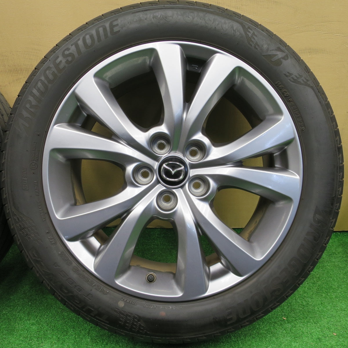 バリ溝！22年！9分★マツダ CX-30 純正 215/55R18 ブリヂストン トランザ T005A 18インチ CX30 PCD114.3/5H★5121105NKス