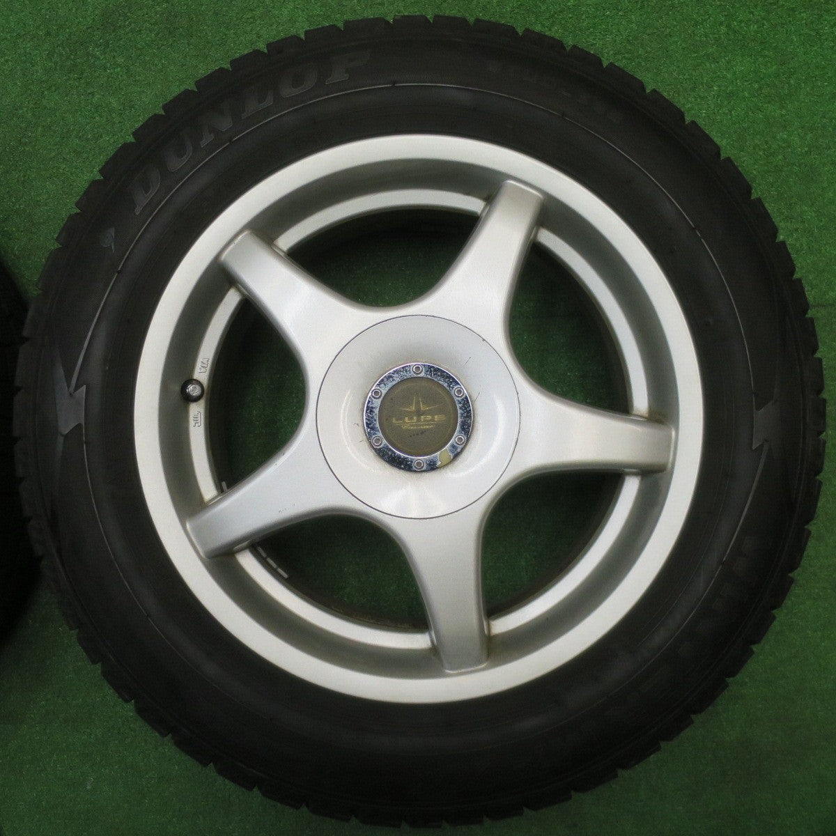 バリ溝！21年！9分★スタッドレス 195/65R15 ダンロップ ウインターマックス WM02 LUPS 社外 アルミ 15インチ PCD114.3/4H 5H マルチ★5110401NJス