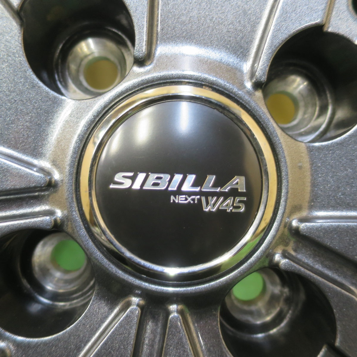 バリ溝！25年！キレイ！ほぼ10分◎スタッドレス 165/65R14 ブリヂストン ブリザック VRX3 SIBILLA NEXT W45 シビラ ネクスト 14インチ PCD100/4H◎6070107イス