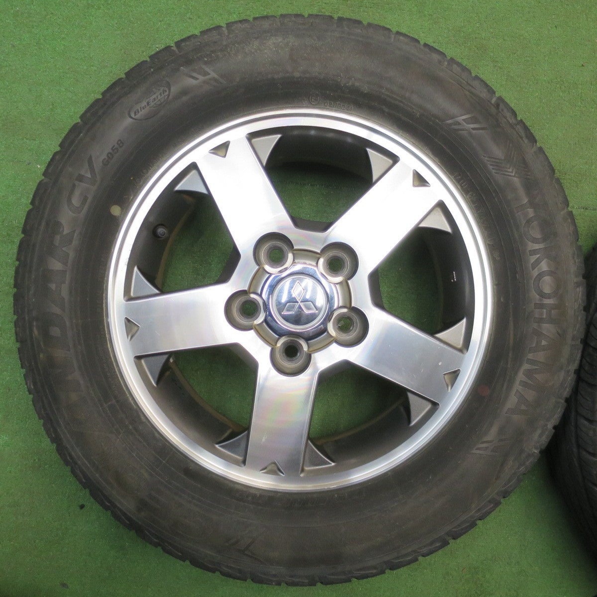 バリ溝！8.5分★三菱 パジェロ ミニ 純正 175/80R15 ヨコハマ ジオランダー CV G058 15インチ PCD114.3/5H★6032302NJノ